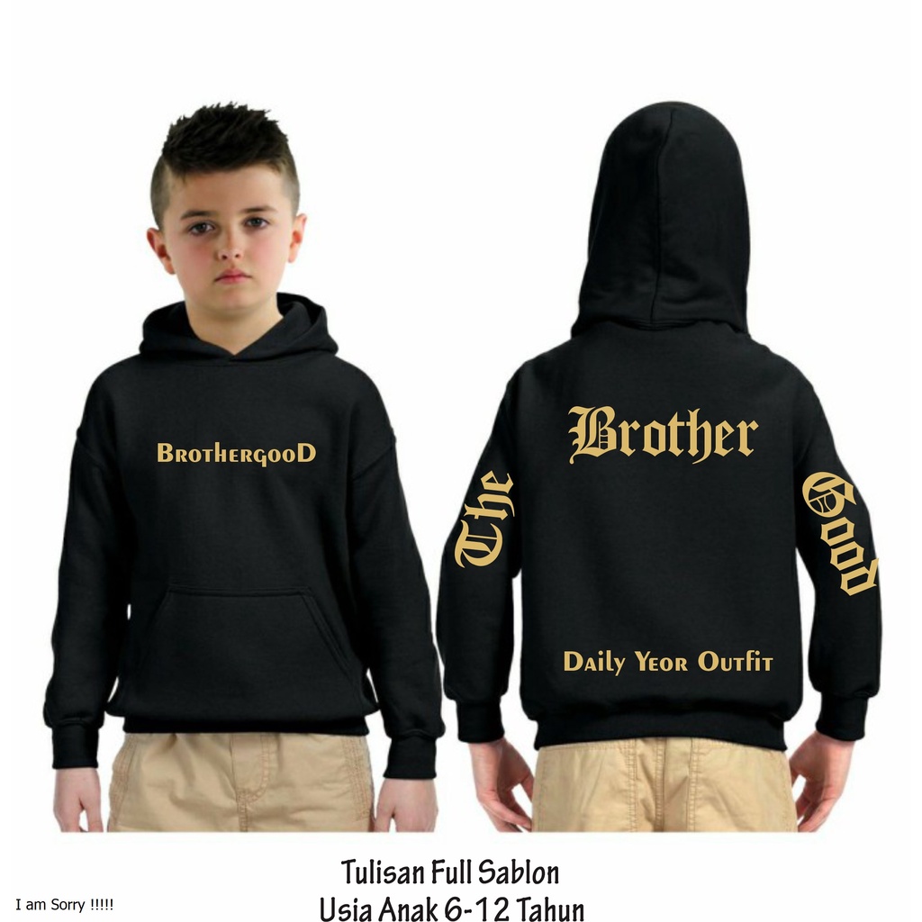 (Bayar di Tempat) Sweater Anak anak tanggung Hoodie Brothergood Jaket Anak Laki laki