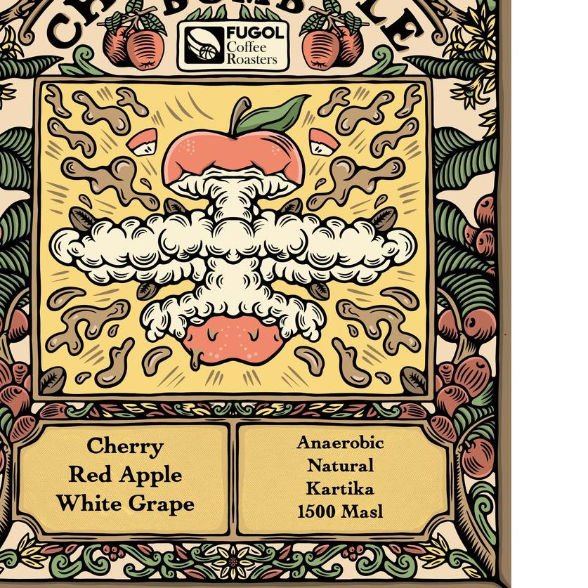

☇ Kopi Arabika CHERRY APPLE BOMB! Natural Anaerobic Specialty Coffee (200 gr) ➮