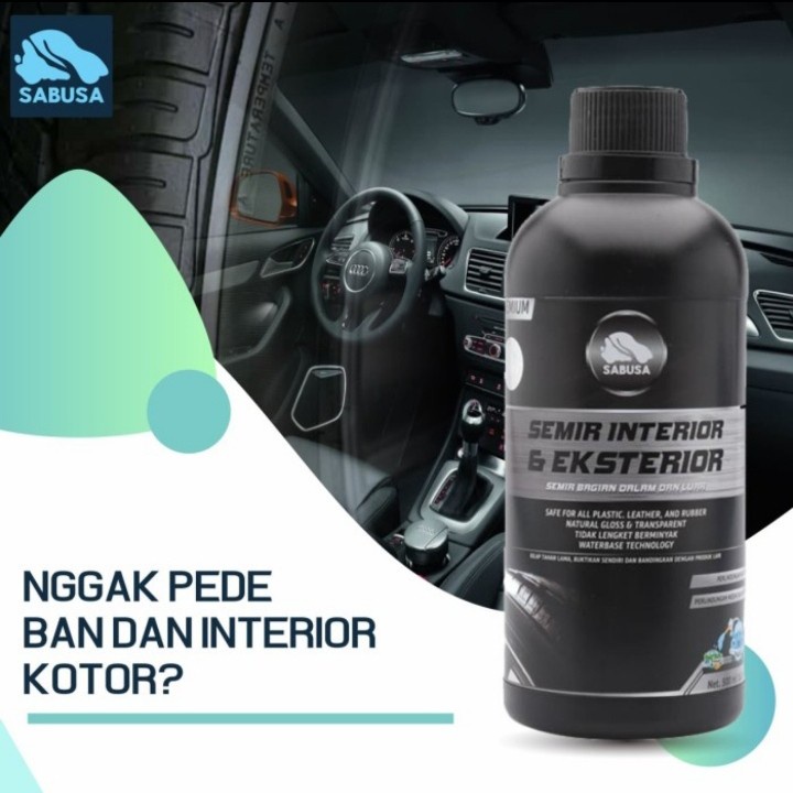 SABUSA Semir Interior &amp; Eksterior Pengkilap Dressing Ban Interior Mesin Mobil Motor 500ml