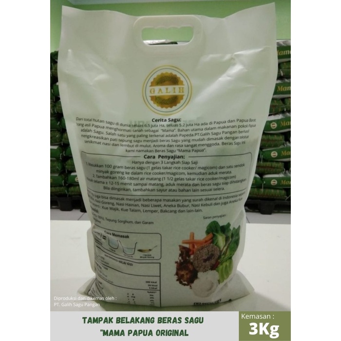 

Beras Sagu Mama Papua Premium Kemasan 3 Kg