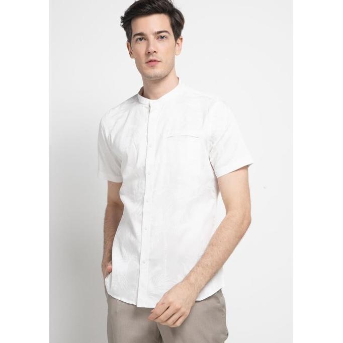 TERBARU Manzone Kemeja Koko Lengan Pendek Nuruz SS Shirt White /BAJU KOKO PRIA/BAJU KOKO DEWASA/BAJU