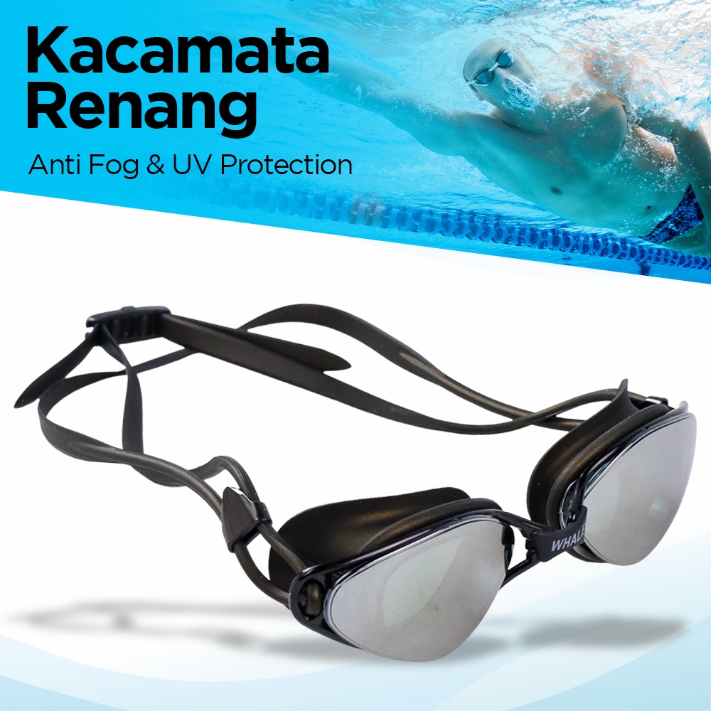 Kacamata Renang Anti Fog UV Protection - GOG-3550 - OMSE5CBK Black