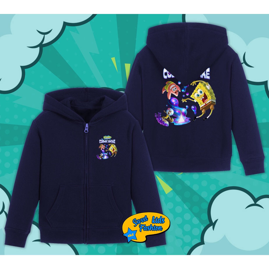 Jaket Hoodie Zipper Anak Spongebob The Cosmic Shake Hoodie Anak Spongebob Cosmic