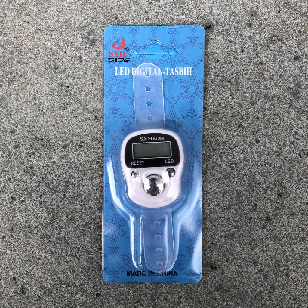 [BISA COD] SXH5136 Tasbih Digital LED Finger Counter Alat Hitung Digital Zikir Cincin Dapat Kemasan Kertas