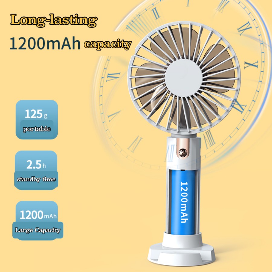 HX-931 Mini Fan/Handheld Fan with Phone Holder for Home / Office