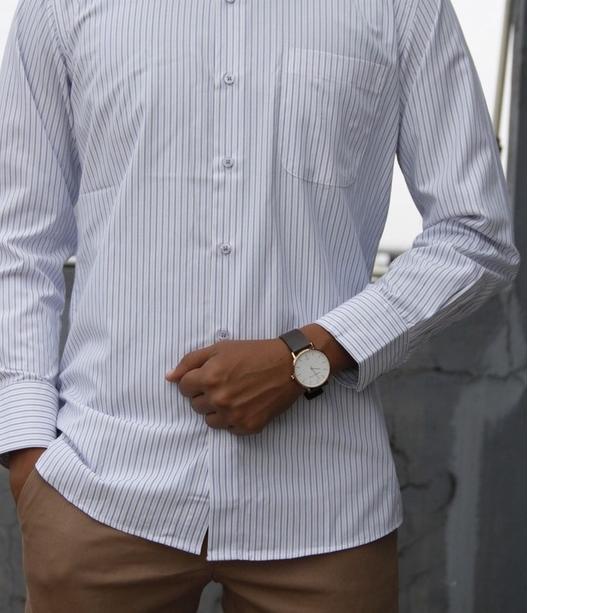 

♧ Kemeja Kerja Formal STANLEY ADAMS Reguler Fit Putih Biru Salur Lengan Panjang 05 Ukuran Big Jumbo Size S M L XL XXL XXXL 2XL 3XL 14.5 15 15.5 16 16.5 17 ◄