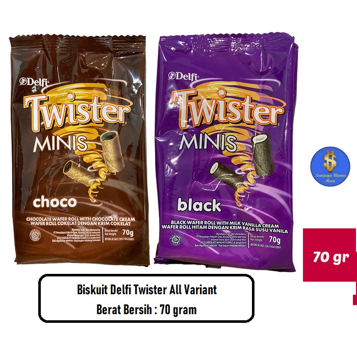 

Biskuit Delfi Twister Minis 70gr All Variant-Twister Delfi Biskuit