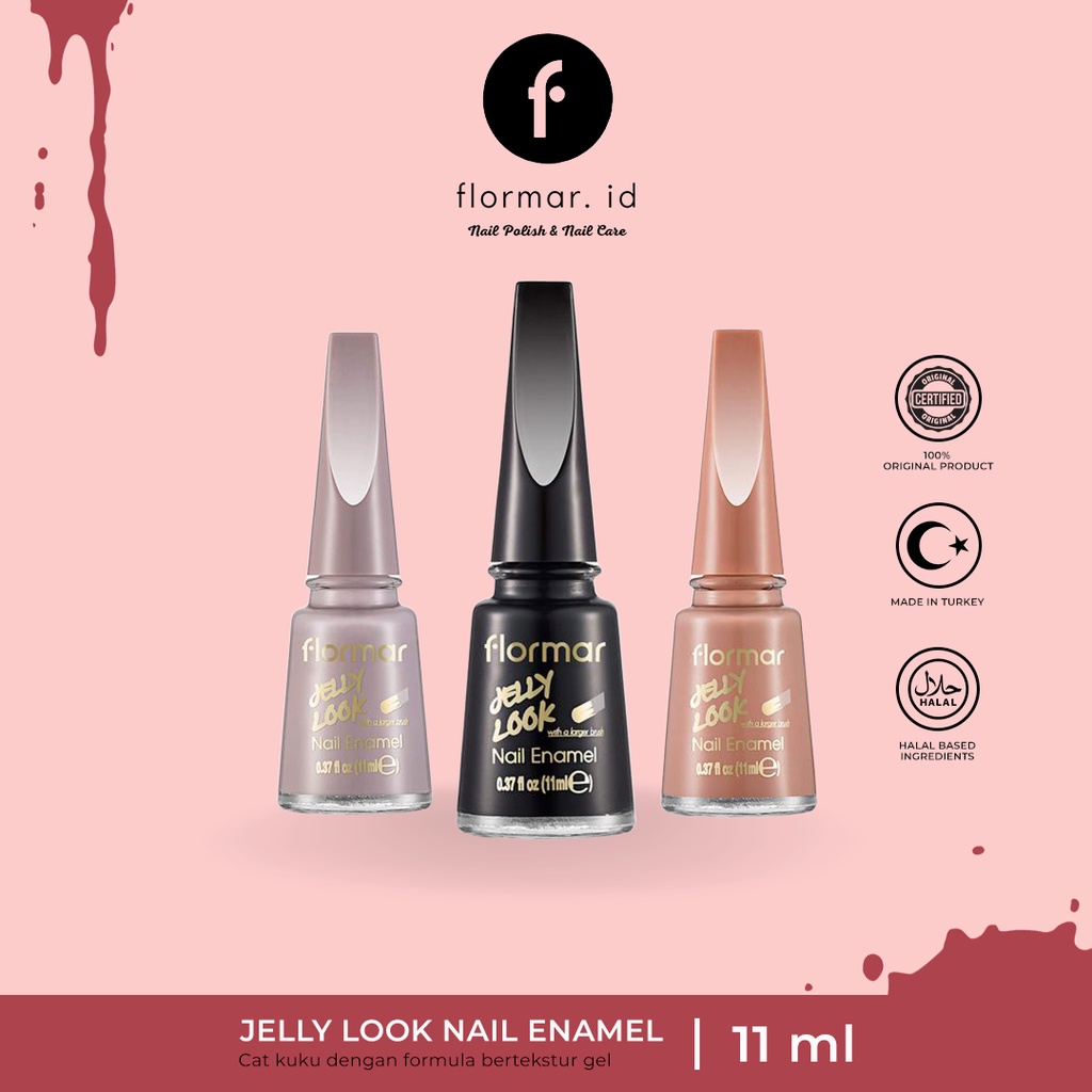 Kutek Flormar Jelly Look Nail Enamel (JL28-JL24-JL31-JL27-JL43-JL44-JL52-JL30)