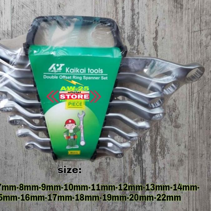☈ Kunci Double Ring Set 8Pcs KAGON/Ring Pas Set 8Pcs Kagon/Double Pas Set KAGON ♪