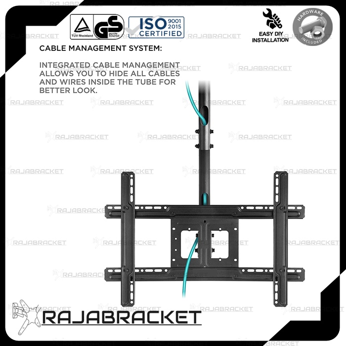 Bracket Braket Breket TV Gantung Plafon/Dinding 32 40 42 43 49 50 55 60 65 70 75 inch Fleksibel