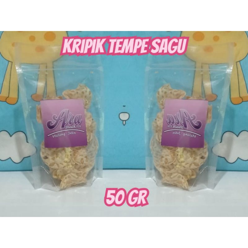 

Snack makanan ringan cemilan krip tempe kemasan 50gr