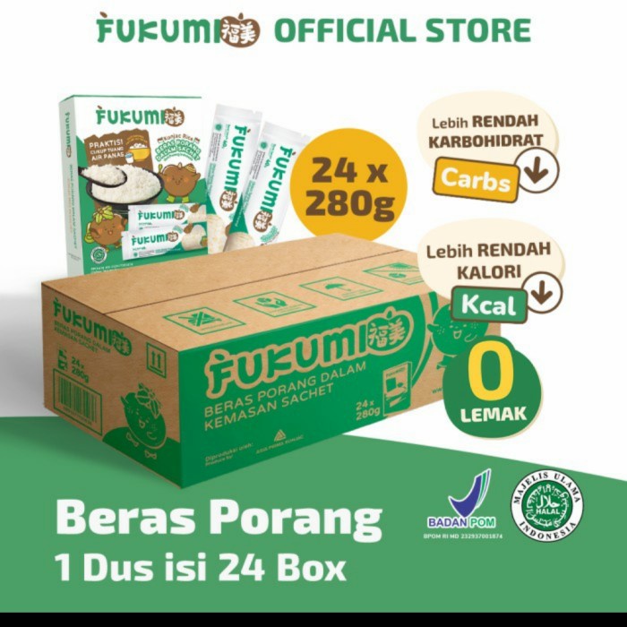 

FUKUMI BERAS PORANG BOX SACHET beli 1 karton isi 24 box kecil ORIGINAL