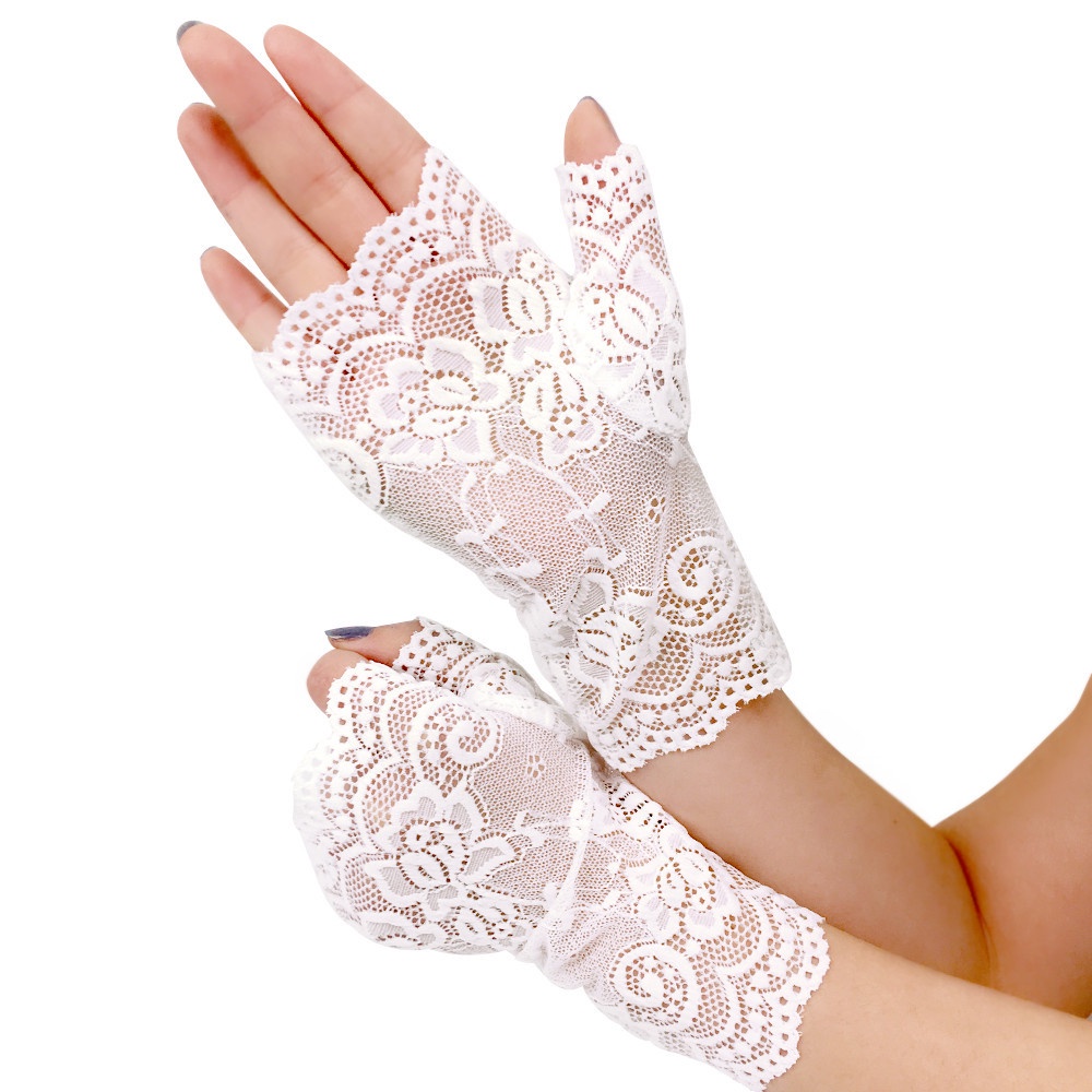 LTX-13 sarung tangan half finger lace glove gloves wedding pernikahan nikah renda lolita