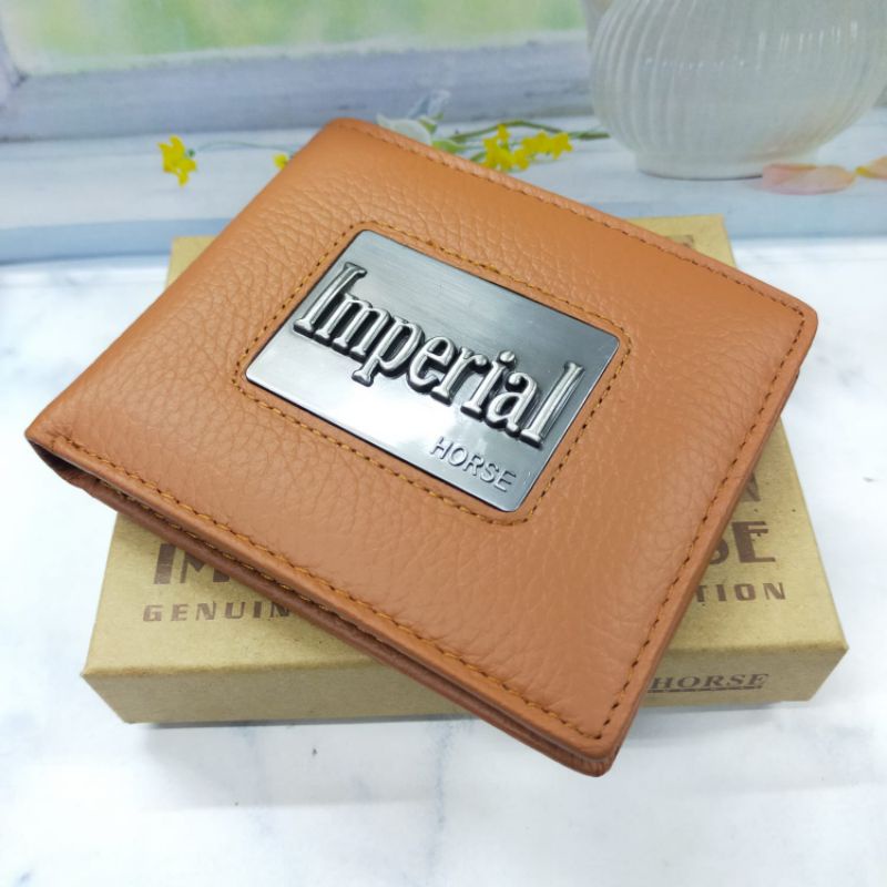 Dompet kulit pria IMPERIAL HORSE plat logo