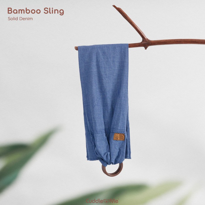 gendongan bayi  Bamboo Sling Ring CuddleMe Gendongan Bayi Samping - denim(J0H2) gendongan bayi depan