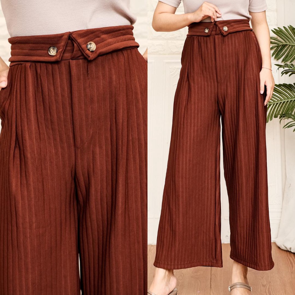 VS - Celana Kulot Peony Kulot Pants Wanita Premium