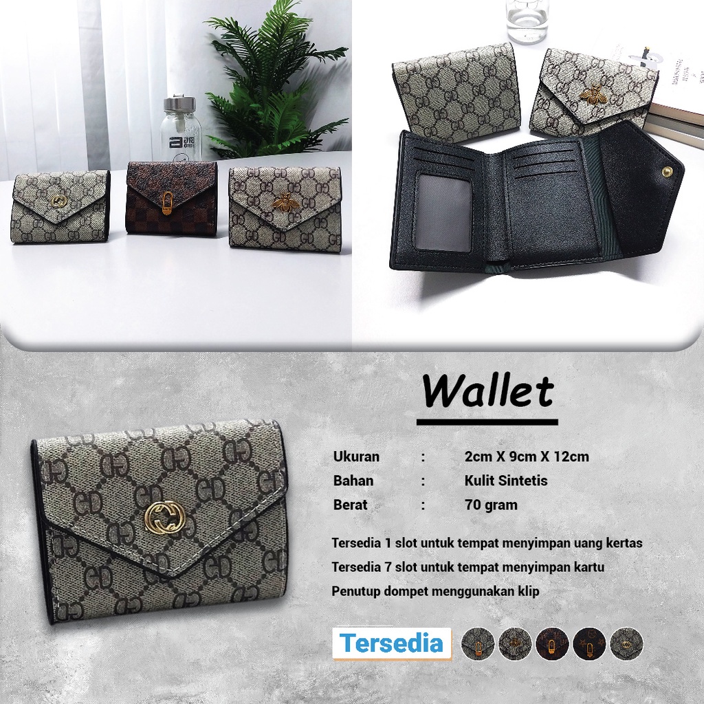 Satu7an D27 DOMPET LIPAT WANITA MOTIF FASHION KOREA STYLE WOMEN WALLET GROSIR MURAH COD IMPORT