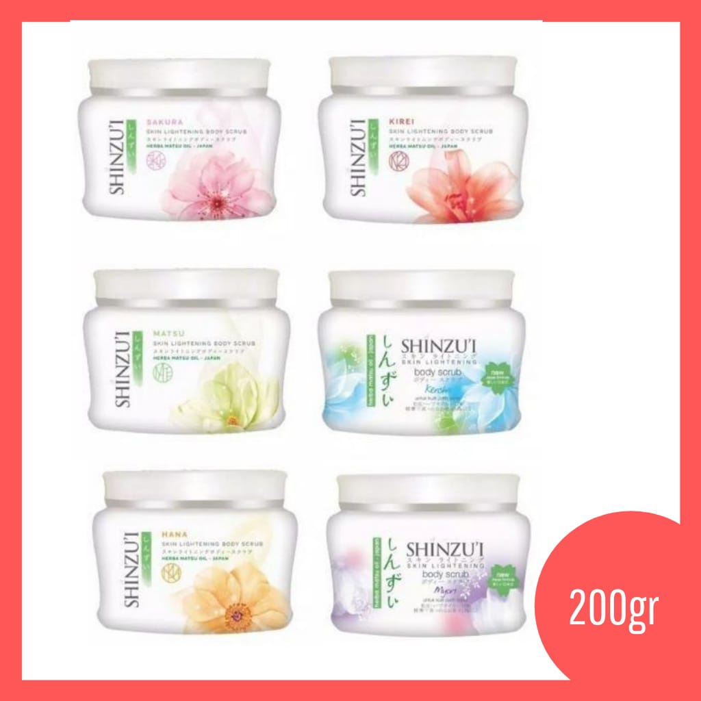Shinzui Body Scrub 200 Gr / Shinzui Sakura Lightening Body Scrub / Shinzui Lulur 200 Gr / Shinzui Sc
