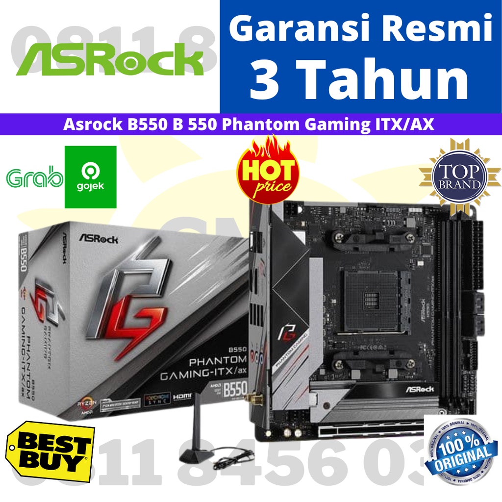 Asrock B550 B 550 Phantom Gaming ITX/AX AMD Socket AM4