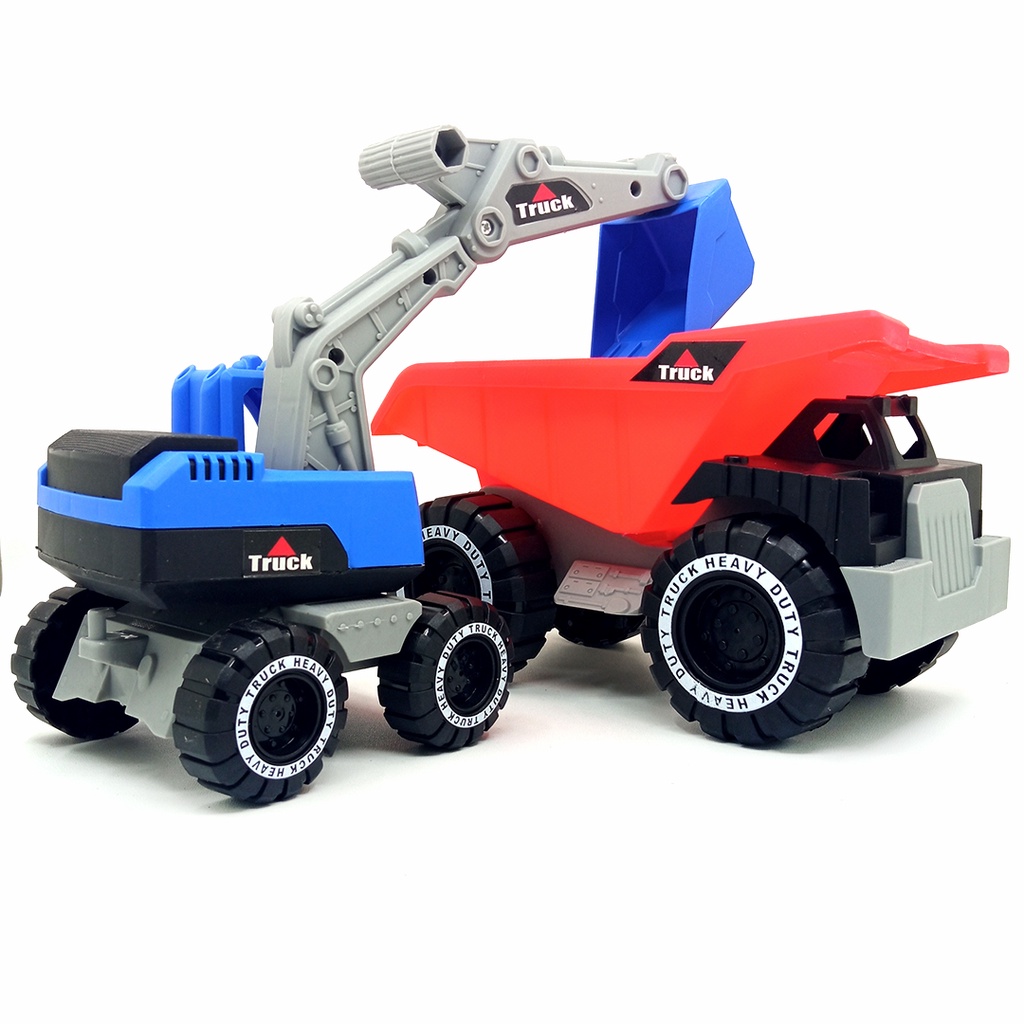 Toy Addict 2-In-1 Build The Truck Mainan Mobil Konstruksi Anak Laki