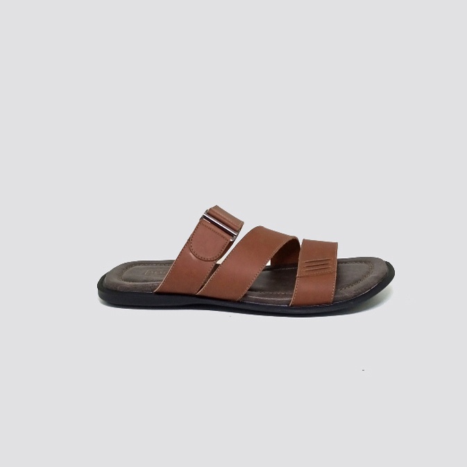 DAIZEN FOOTWEAR | Sandal Pria Big Size Slide Leather / Sendal Flat Cowok Ukuran Besar Jumbo 44 45 46 47