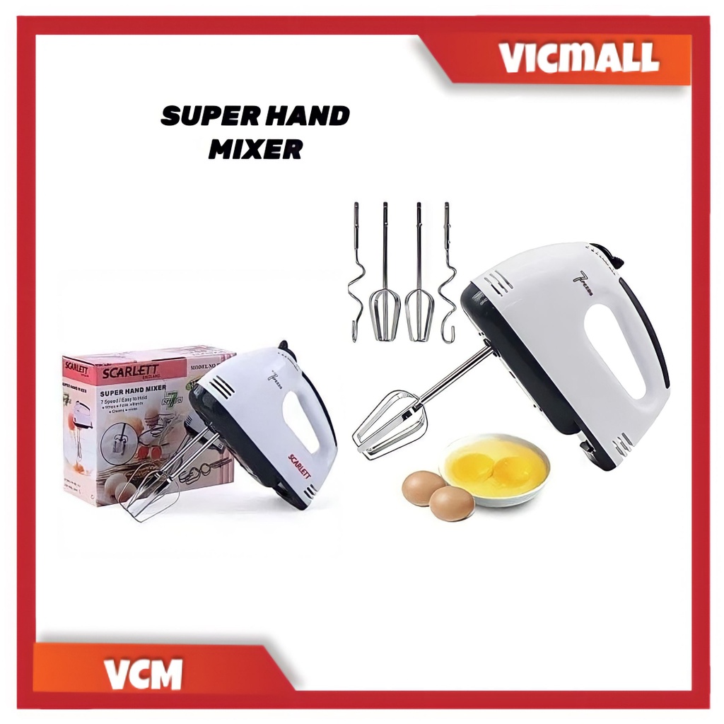 (VCM) Hand Mixer 7 Speed telur keju tepung mixer mie Mixser