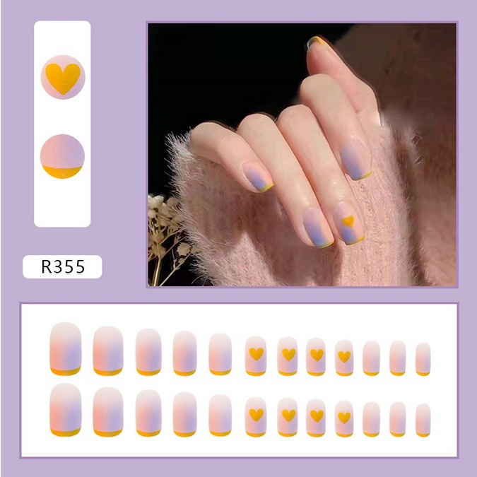 NLT - 24pcs Kuku Palsu Non Box Free Lem Jelly 24pcs/Fake Nail Art Fashion Decoration/Fashion Acylic Nail