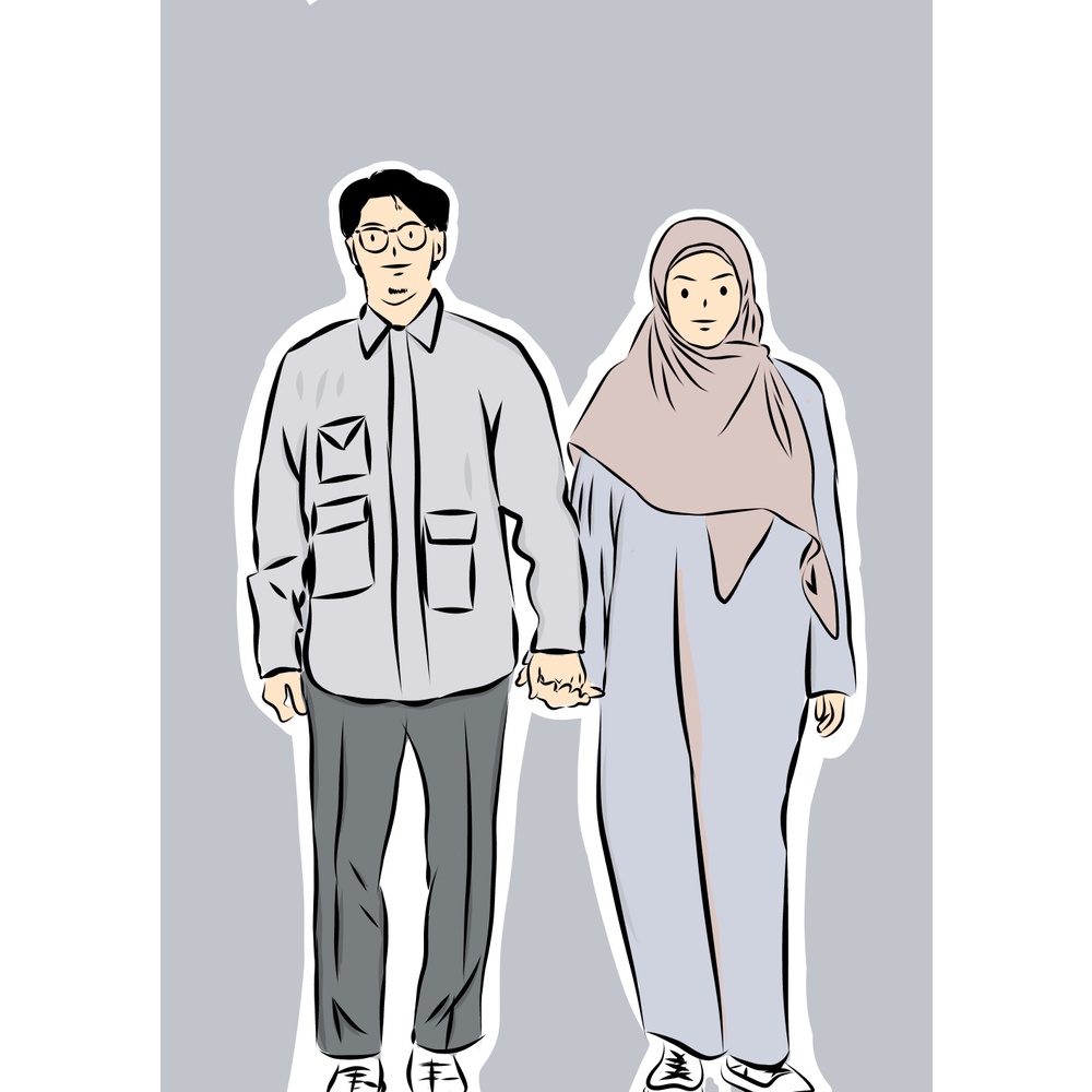 ilustrasi kartun wajah / ilustrasi digital / vektor / karikatur