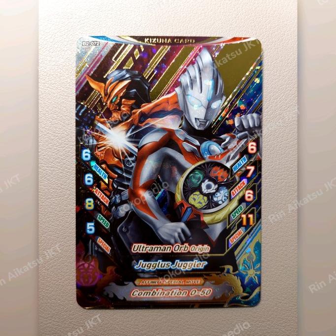 Ultraman Card R/B Versi 2 Kizuna B2-72 Ultraman Orb Origin & Jugglus J