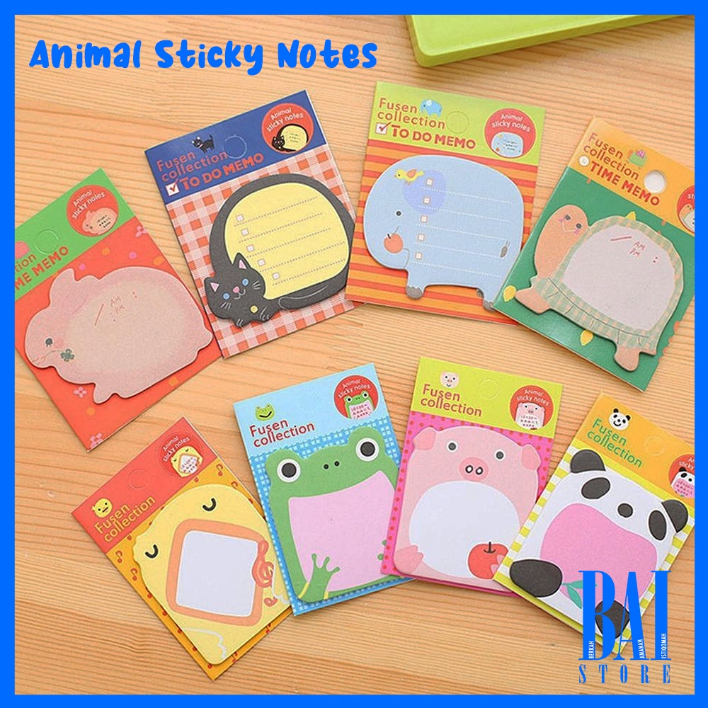 

BAI-Store Animal Memo Sticky Notes / Label Stiker Catatan bentuk hewan
