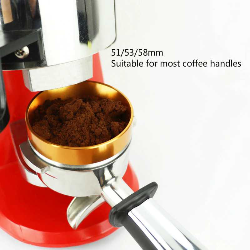 (BISA COD) FTIHSHP Dalinwell Dosing Powder Ring Magnetic Espresso Tamper Aluminium - YXA045