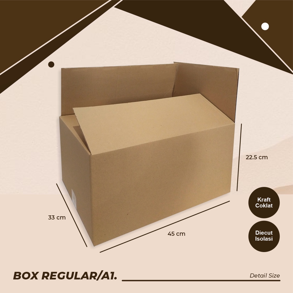 

KARDUS/BOX A1 POLOS UK. 48 x 34 x 20 cm - Karton/Polos/Custom box/Packaging