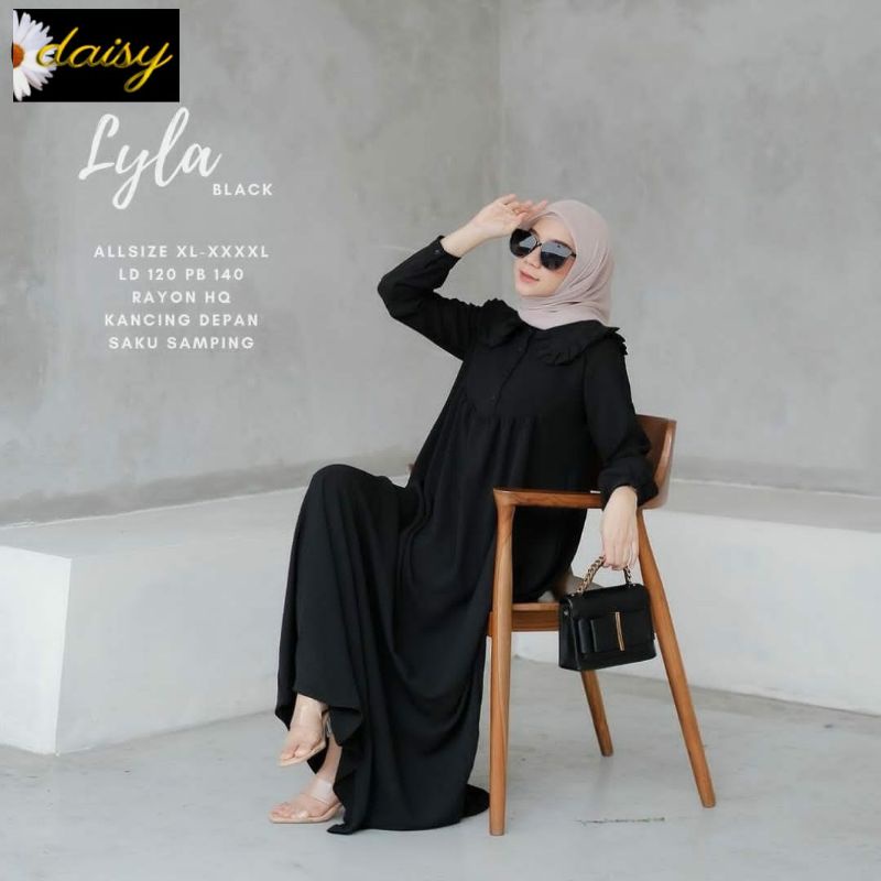 2802   Lyla dress gamis muslim fashion muslim by daisy original solo