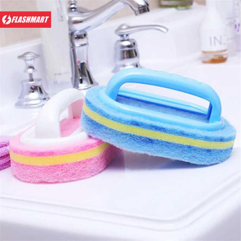 Flashmart Sikat Pembersih Kamar Mandi WC Dapur Sponge Brush - 8211