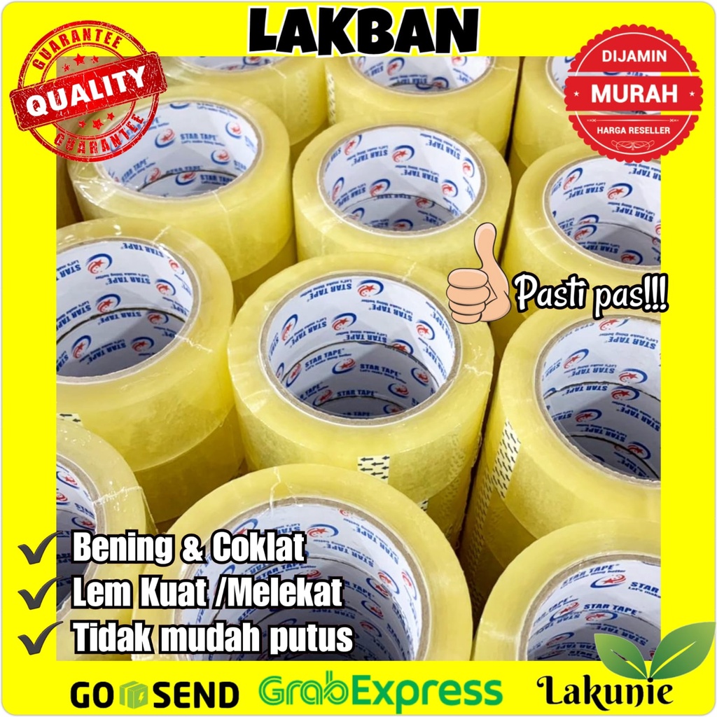 

Lakban Bening Coklat 48mm x 100Yard Lakunie Pasti Pas!