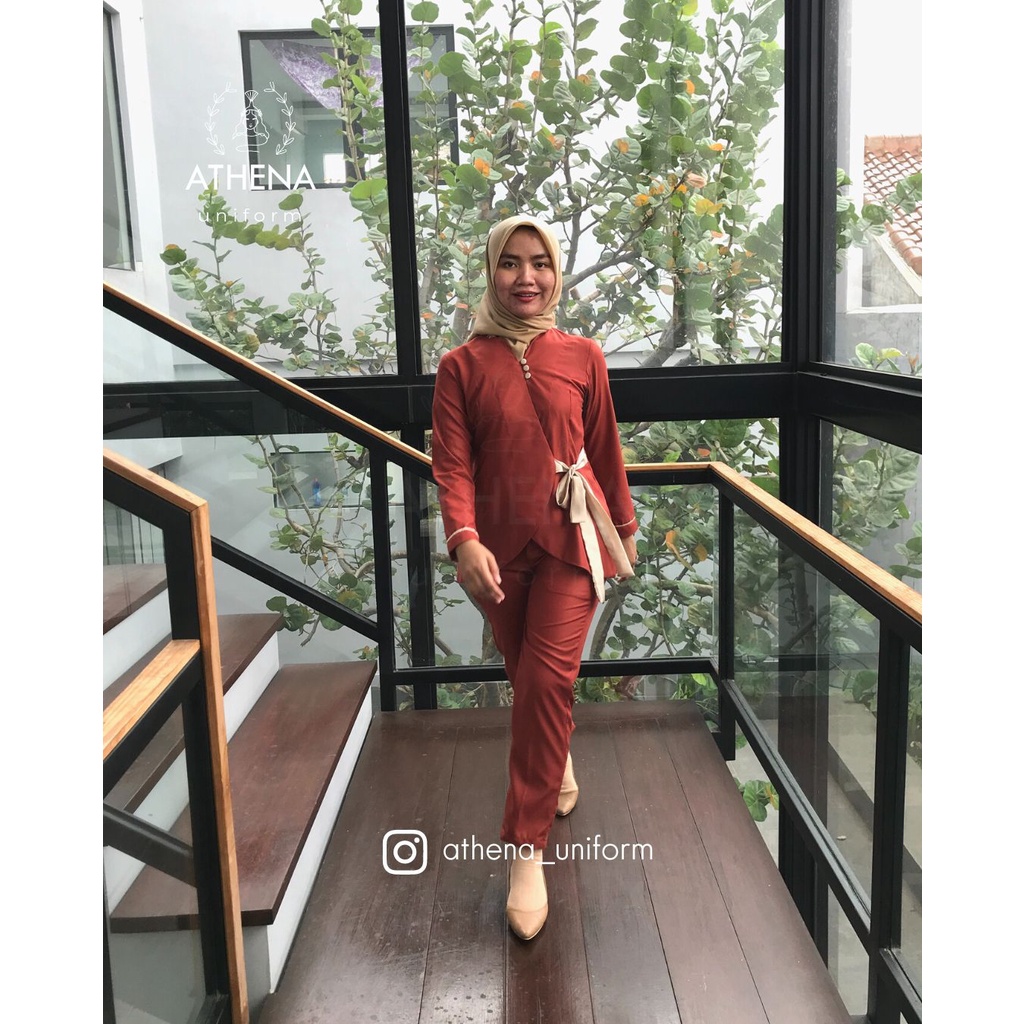 Set Baju Seragam Becca Series Klinik /Seragam Spa / Seragam klinik kecantikan korea/ Seragam Kerja K