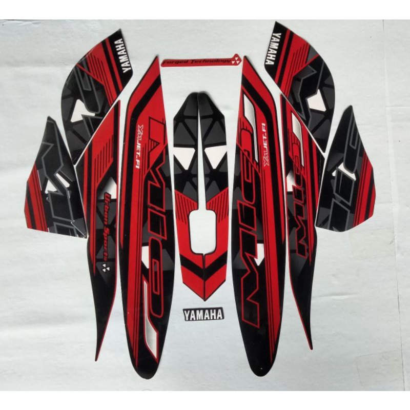 Striping Stiker List Body Standar Motor Yamaha Mio J 2012 Standar List Stiker Mio J 2012