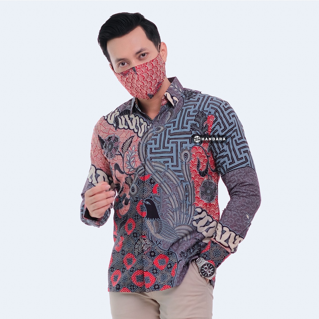 Handara Batik Pria Lengan Panjang Slim Fit Premium Rakai Sanjaya HB-313