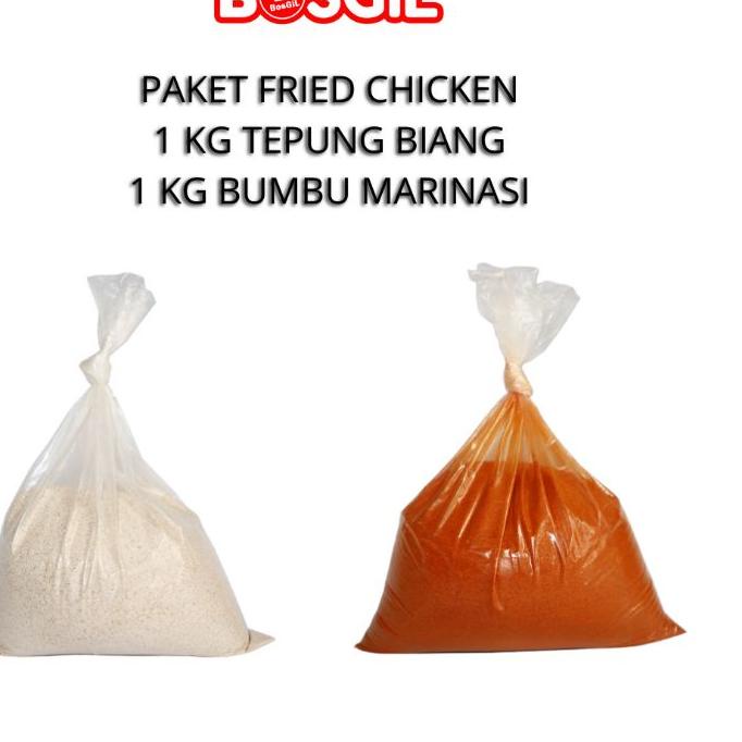 

☋ Paket 1kg Tepung Premium Fried Chicken (1kg tepung biang dan 1kg bumbu marinasi) ➸