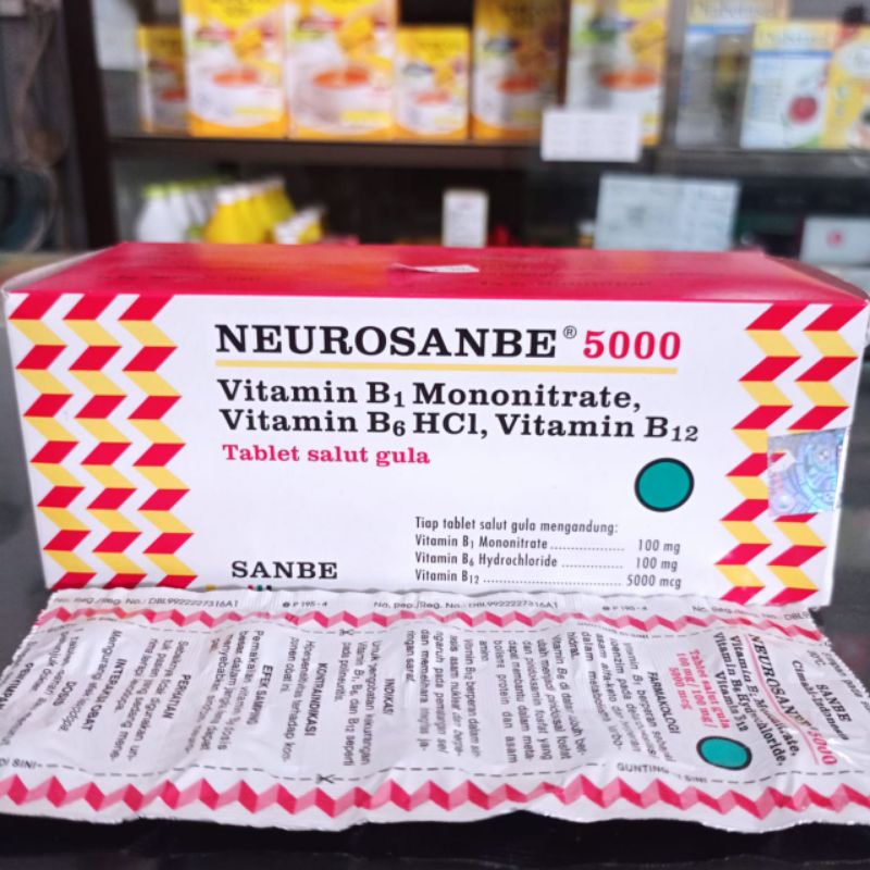 NEUROSANBE VITAMIN B1,B6,B12 5000 1 STRIP @10 TABLET