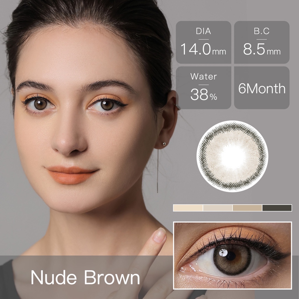 (COD)Softlens Mata Normal,soflens gray softlens brown soflens murah softlens 14.5 mm Lensa Warna, soflen mate