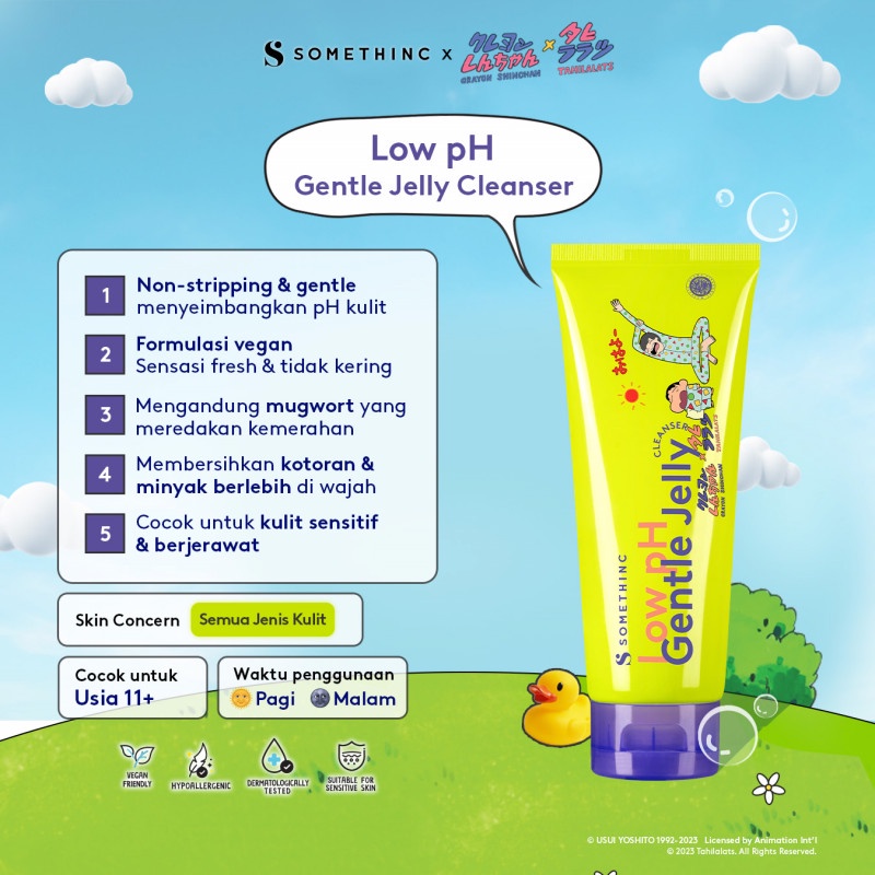 SOMETHINC Low pH Gentle Jelly Cleanser 15ml,100ml dan 350ml