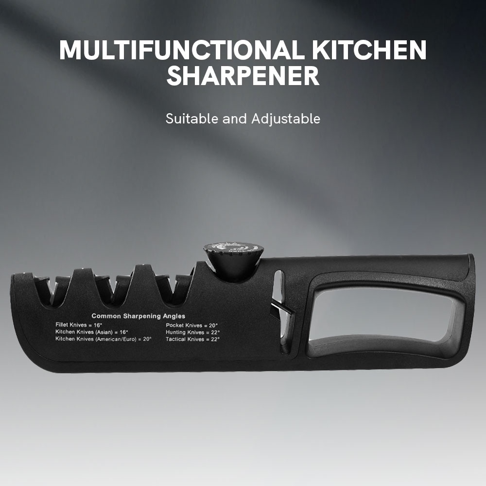Pengasah Pisau Dapur 5in1 Gunting Knife Sharpener Profesional - WK2003C - Black
