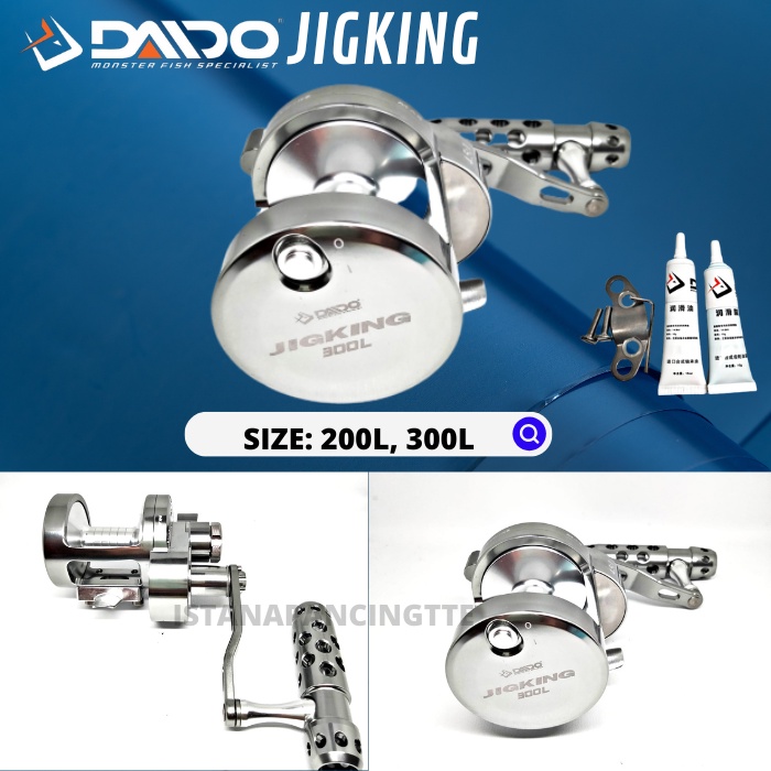 REEL DAIDO JIGKING OVERHEAD METAL BODY SIZE 200L, 300L PANCING MANCING MANIA