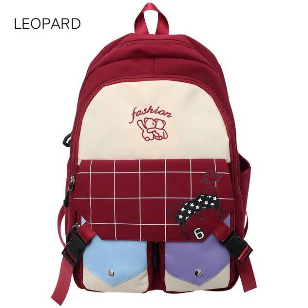 Tas Ransel Wanita Import Anak Sekolah Punggung Backpack Anak Perempuan Murah Varian Warna Kotak Kotak/Tas Sekolah Korean Style Tas Ransel Wanita Backpack Korea Fashion Tas Wanita