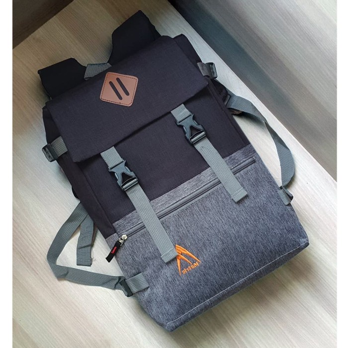 tas ransel  Tas Pria Tas Wanita CVR080 Tas Korea Tas Ransel Tas Backpack - Grey(K7Y1) Best Seller ta