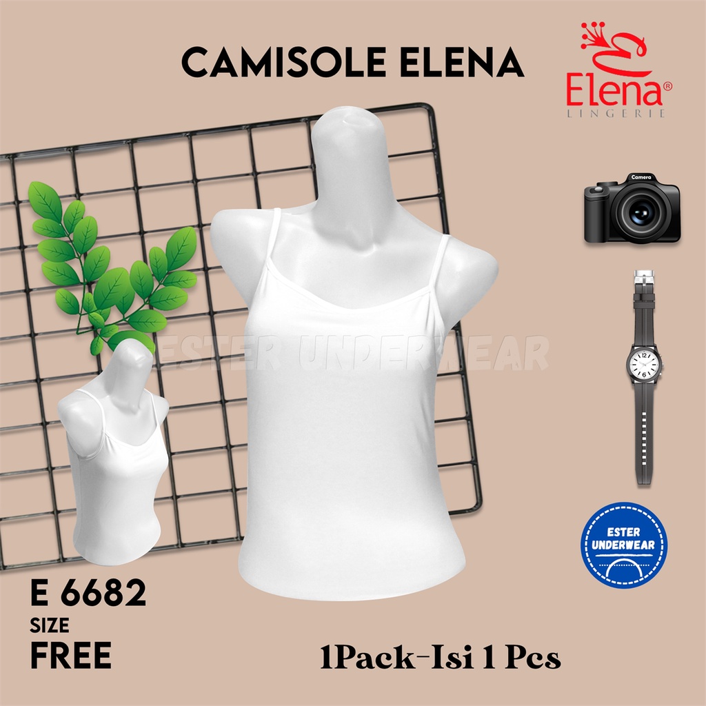 Elena Tanktop Singlet Wanita Tali Kecil E 6682 Isi 1Pcs