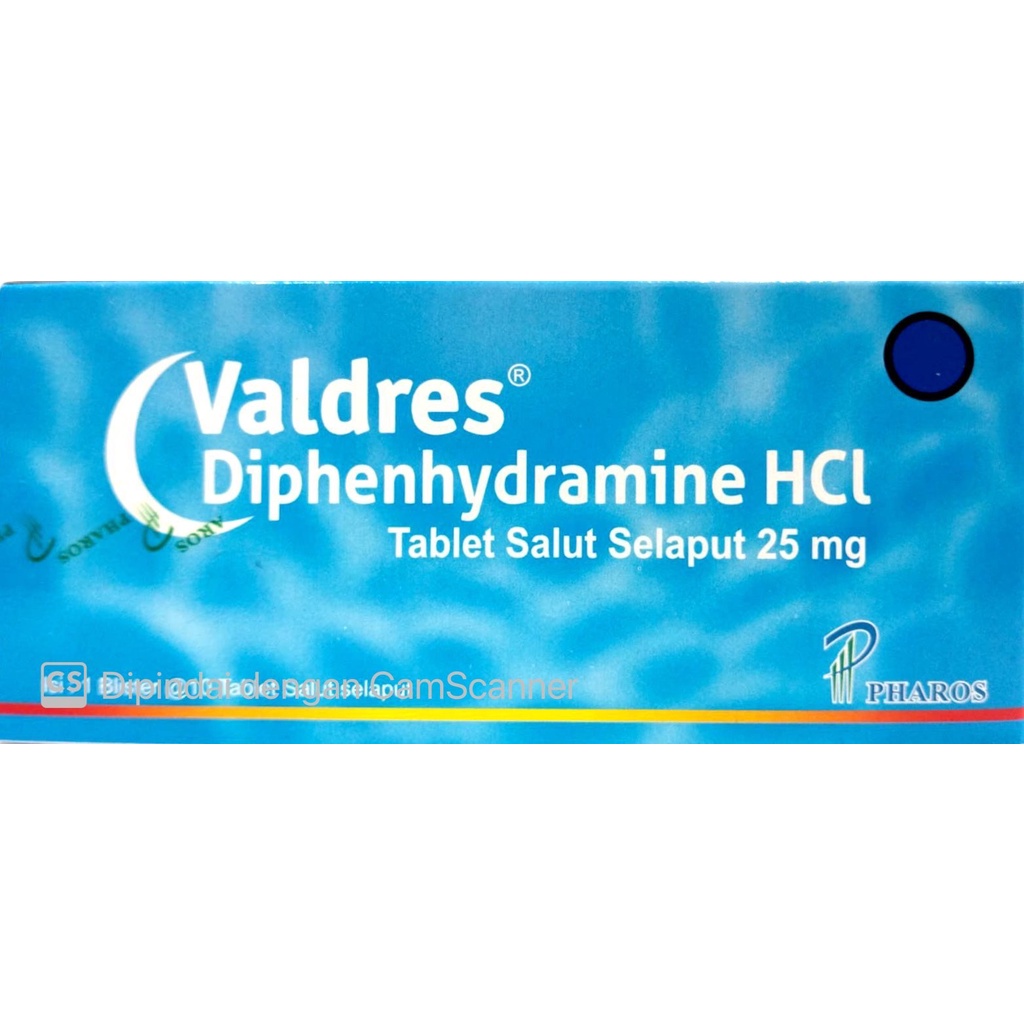 VALDRES 25MG 1 STRIP ISI 1O TABLET/ DIPHENHYDRAMINE / INSOMNIA