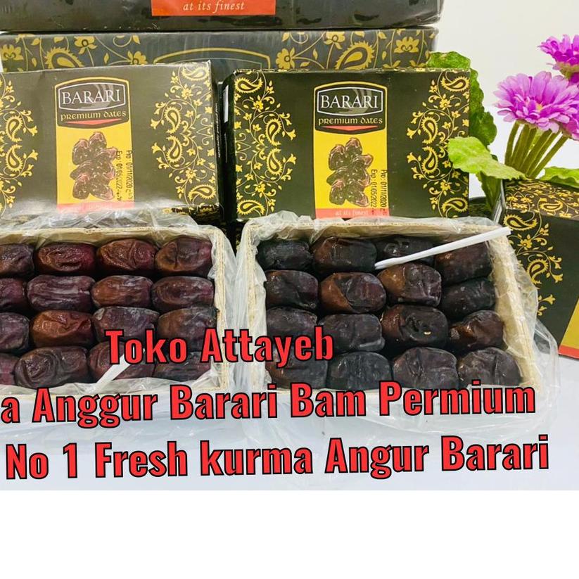 

➣ Kurma Bam Barari 600gr Fresh kurma Anggur Barari Permium kurma Bam Angur { Exp 2024 Baru ♣