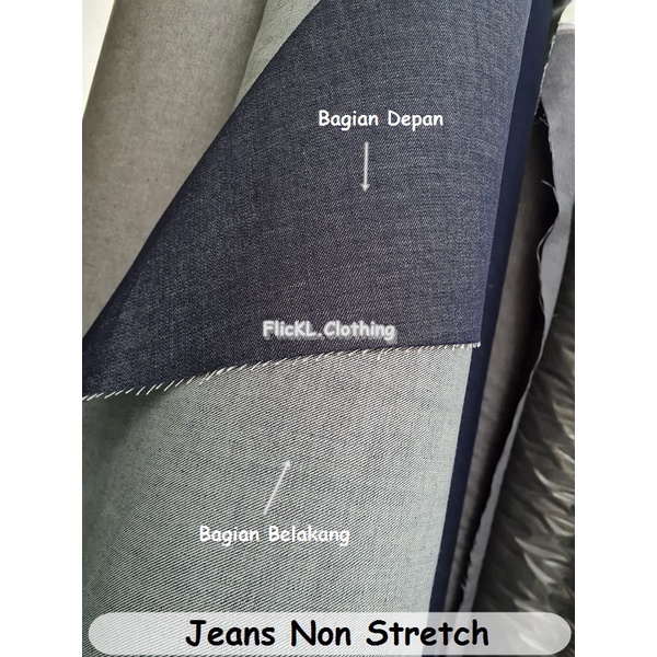 Bahan Kain Jeans Non Stretch Denim Tidak Melar Jeans Tidak Melar Raw Mentah Tidak Melar Non